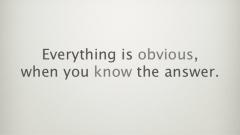 When you know the Answer!